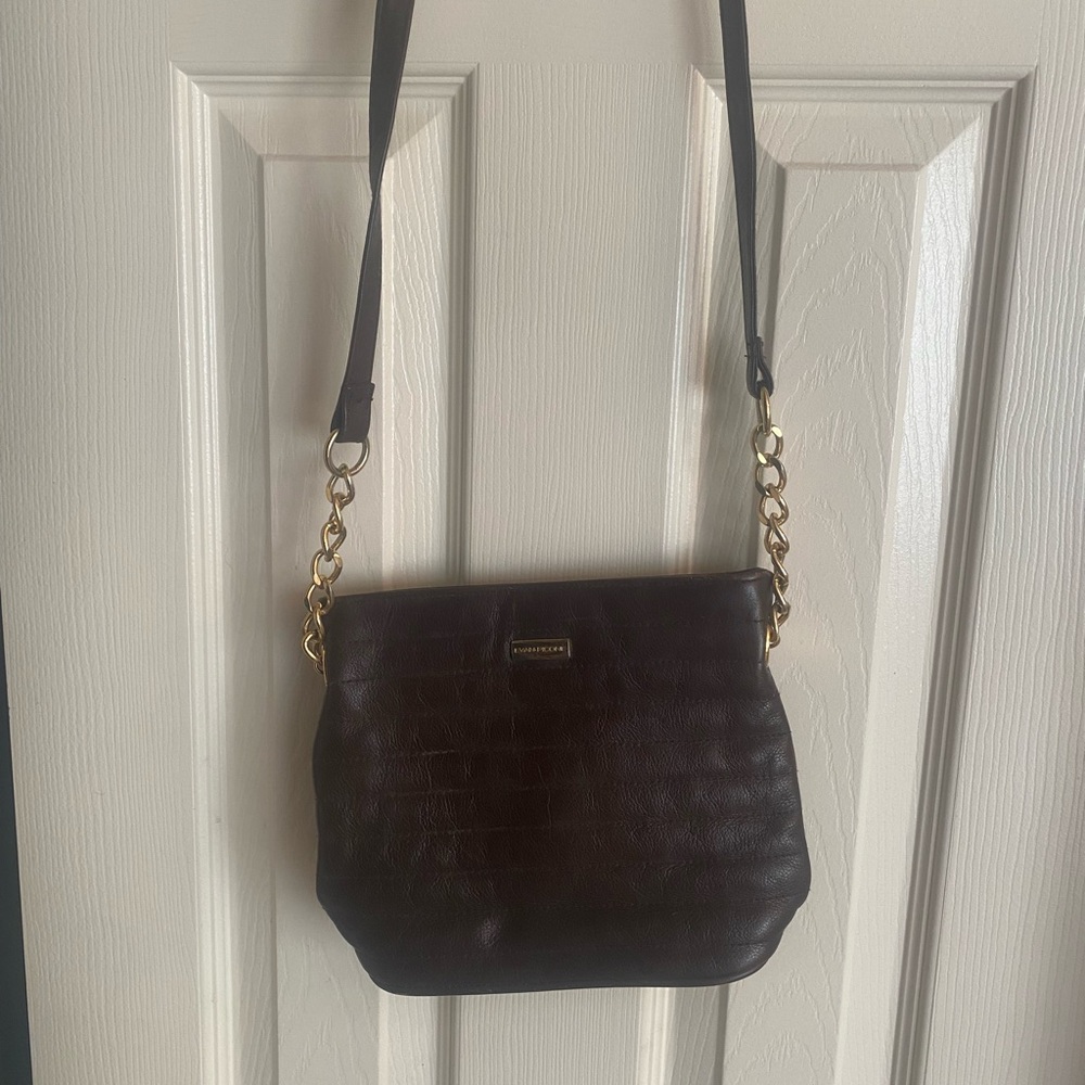 Elegant Brown Leather Shoulder Bag
